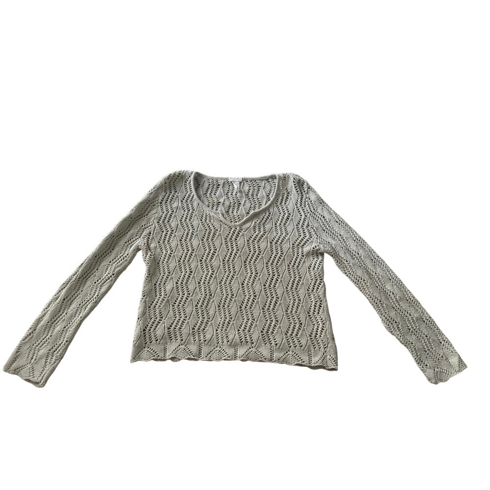 T.W.H. Gray Open Knit Sweater